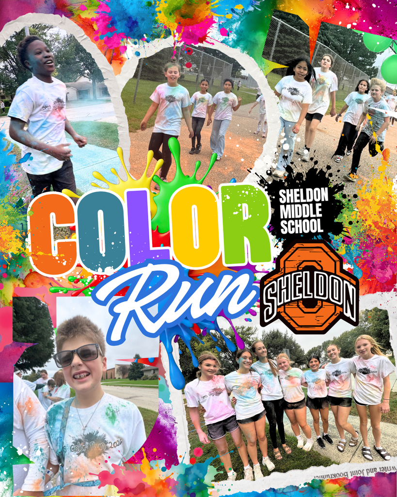 WHAT A COLORFUL SUCCESS! PART 1 Our Sheldon Middle School Color Run was a blast! Students enjoyed fun activities, tackled obstacle courses, and, of course, got completely splattered with color along the route! It was an afternoon filled with smiles, laughter, school spirit, and plenty of colorful memories. A HUGE thank you to all of our parents and local businesses who hosted stations along the route and helped make the event so much fun! And, of course, thank you to our Middle School students for all of their hard work fundraising to make this celebration possible. Your efforts paid off with an afternoon full of fun, color, and memories! Way to go Orabs!