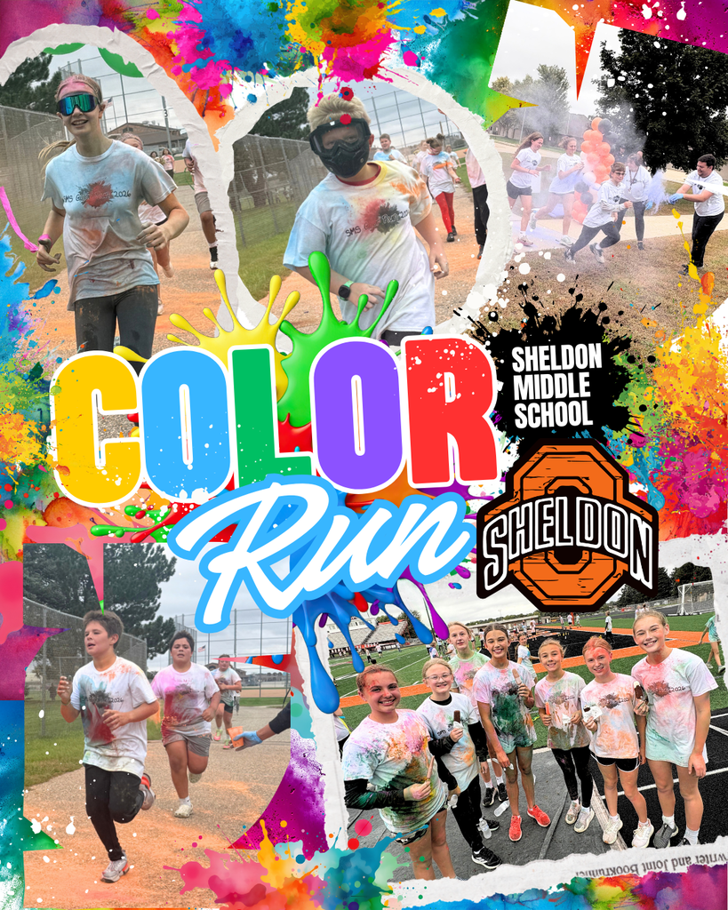 WHAT A COLORFUL SUCCESS! PART 2 Our Sheldon Middle School Color Run was a blast! Students enjoyed fun activities, tackled obstacle courses, and, of course, got completely splattered with color along the route! It was an afternoon filled with smiles, laughter, school spirit, and plenty of colorful memories. A HUGE thank you to all of our parents and local businesses who hosted stations along the route and helped make the event so much fun! And, of course, thank you to our Middle School students for all of their hard work fundraising to make this celebration possible. Your efforts paid off with an afternoon full of fun, color, and memories! Way to go Orabs!