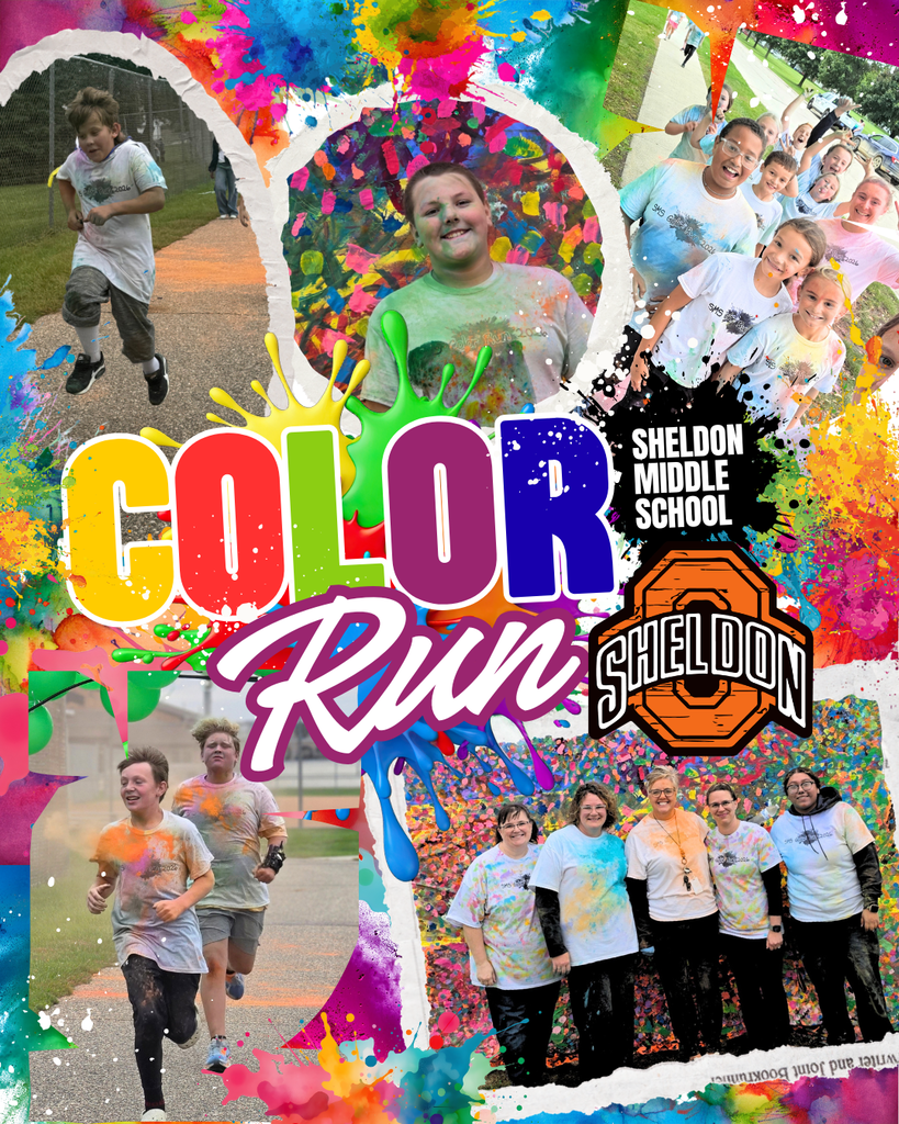 WHAT A COLORFUL SUCCESS! PART 2 Our Sheldon Middle School Color Run was a blast! Students enjoyed fun activities, tackled obstacle courses, and, of course, got completely splattered with color along the route! It was an afternoon filled with smiles, laughter, school spirit, and plenty of colorful memories. A HUGE thank you to all of our parents and local businesses who hosted stations along the route and helped make the event so much fun! And, of course, thank you to our Middle School students for all of their hard work fundraising to make this celebration possible. Your efforts paid off with an afternoon full of fun, color, and memories! Way to go Orabs!