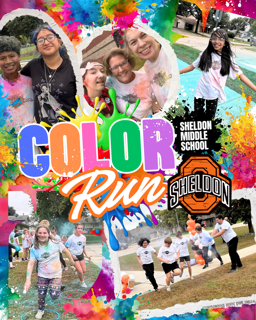 WHAT A COLORFUL SUCCESS! PART 2 Our Sheldon Middle School Color Run was a blast! Students enjoyed fun activities, tackled obstacle courses, and, of course, got completely splattered with color along the route! It was an afternoon filled with smiles, laughter, school spirit, and plenty of colorful memories. A HUGE thank you to all of our parents and local businesses who hosted stations along the route and helped make the event so much fun! And, of course, thank you to our Middle School students for all of their hard work fundraising to make this celebration possible. Your efforts paid off with an afternoon full of fun, color, and memories! Way to go Orabs!