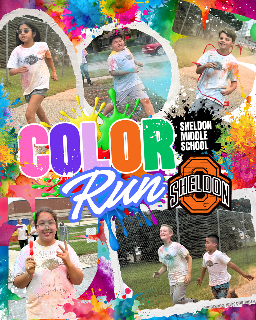 WHAT A COLORFUL SUCCESS! PART 2 Our Sheldon Middle School Color Run was a blast! Students enjoyed fun activities, tackled obstacle courses, and, of course, got completely splattered with color along the route! It was an afternoon filled with smiles, laughter, school spirit, and plenty of colorful memories. A HUGE thank you to all of our parents and local businesses who hosted stations along the route and helped make the event so much fun! And, of course, thank you to our Middle School students for all of their hard work fundraising to make this celebration possible. Your efforts paid off with an afternoon full of fun, color, and memories! Way to go Orabs!