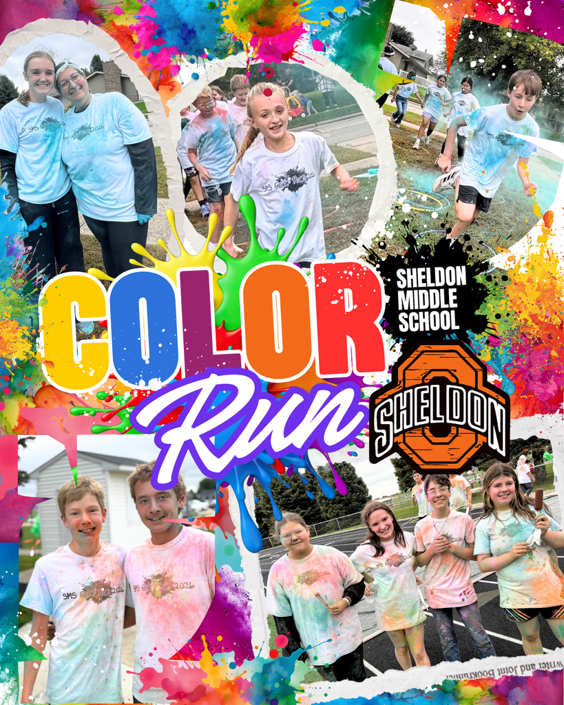 WHAT A COLORFUL SUCCESS! PART 2 Our Sheldon Middle School Color Run was a blast! Students enjoyed fun activities, tackled obstacle courses, and, of course, got completely splattered with color along the route! It was an afternoon filled with smiles, laughter, school spirit, and plenty of colorful memories. A HUGE thank you to all of our parents and local businesses who hosted stations along the route and helped make the event so much fun! And, of course, thank you to our Middle School students for all of their hard work fundraising to make this celebration possible. Your efforts paid off with an afternoon full of fun, color, and memories! Way to go Orabs!