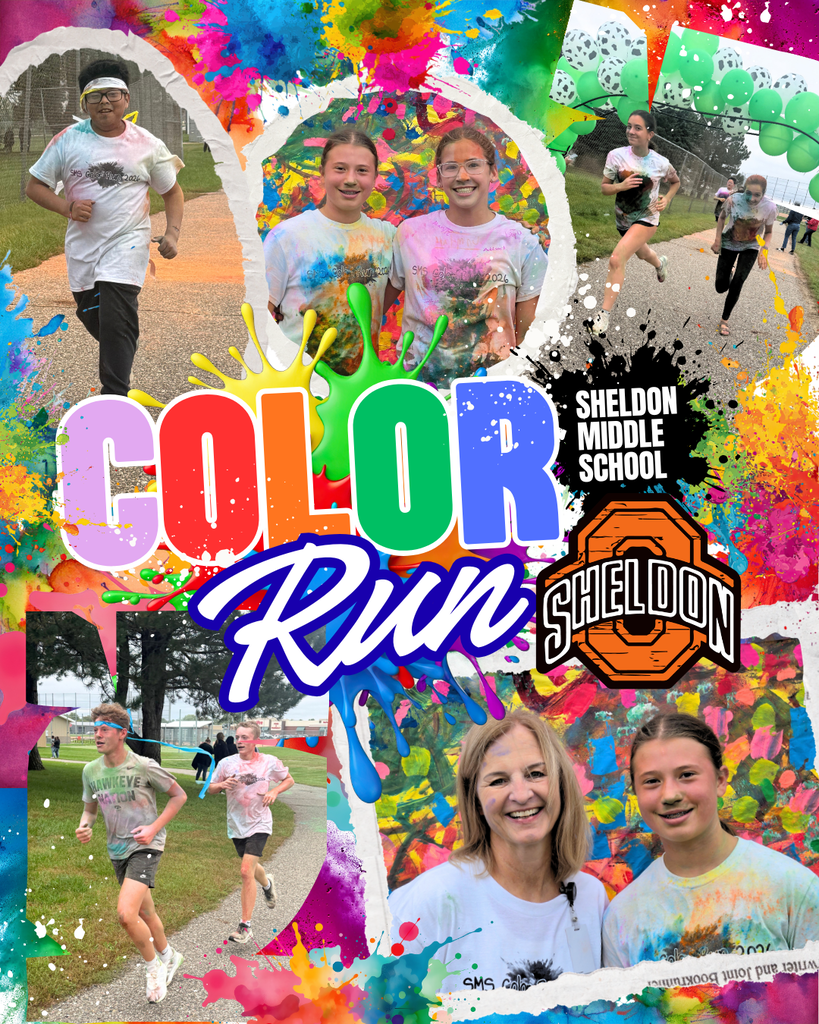 WHAT A COLORFUL SUCCESS! PART 2 Our Sheldon Middle School Color Run was a blast! Students enjoyed fun activities, tackled obstacle courses, and, of course, got completely splattered with color along the route! It was an afternoon filled with smiles, laughter, school spirit, and plenty of colorful memories. A HUGE thank you to all of our parents and local businesses who hosted stations along the route and helped make the event so much fun! And, of course, thank you to our Middle School students for all of their hard work fundraising to make this celebration possible. Your efforts paid off with an afternoon full of fun, color, and memories! Way to go Orabs!