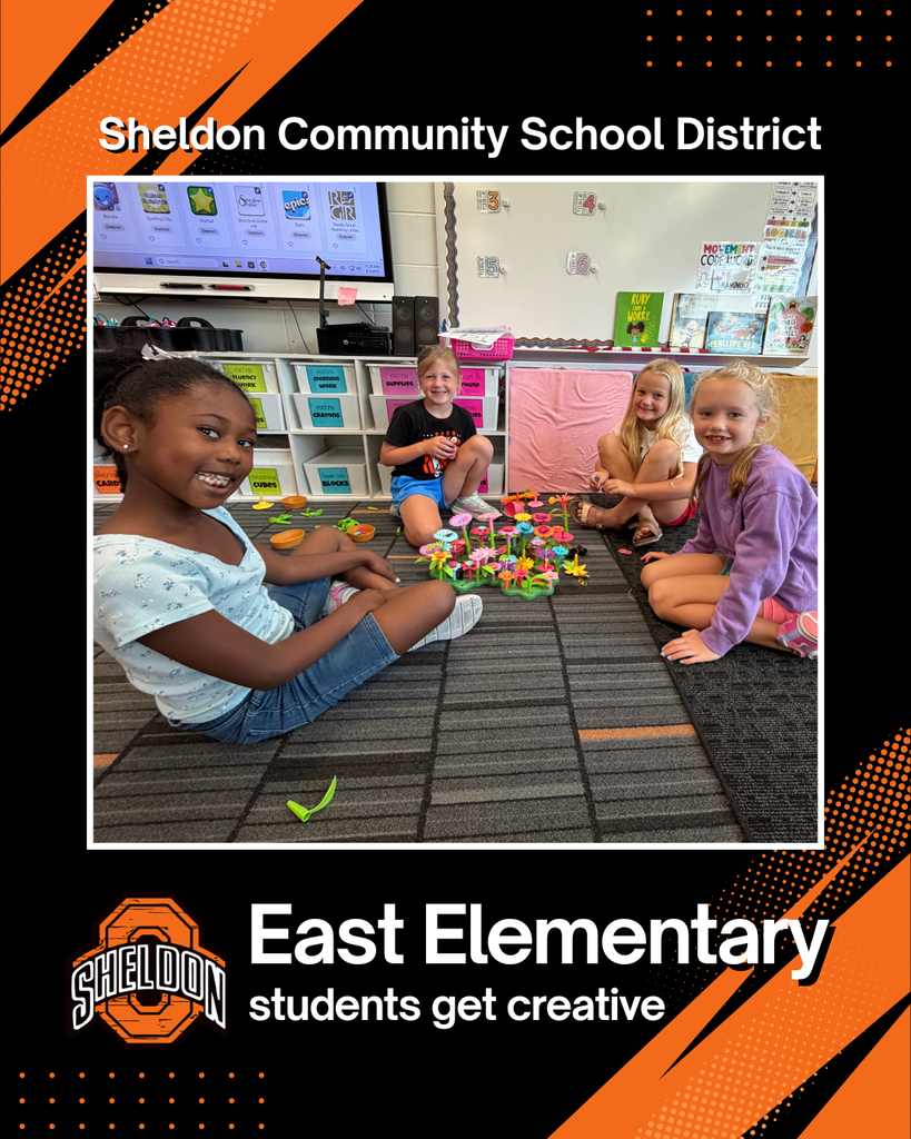 Little hands, big ideas, and a lot of teamwork! Check out this creative post captured and created by Sheldon High School Mass Media student Damiana Perkins! We love seeing our students use their creativity and storytelling skills to highlight the great things happening throughout Sheldon Community School District! Great work, Damiana!