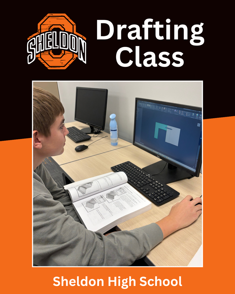 📐 LEARNING THROUGH DRAFTING! 📐 Sheldon High School students have been working hard in Drafting class, building valuable skills and putting their creativity and problem-solving abilities to work! Through projects and practice, students are learning the fundamentals of drafting and developing skills they can use both in the classroom and beyond. We love seeing our Orabs learning today and leading tomorrow! Way to go Orabs!