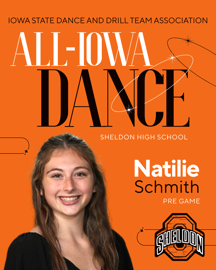 Congratulations to the Sheldon High School Dance Team members selected by the Iowa State Dance and Drill Team Association (ISDTA) for All-Iowa Dance! These talented dancers will have the exciting opportunity to perform at the State Girls Basketball Tournament this winter! We are proud of you and can’t wait to see you shine on the state stage! Go Orabs!