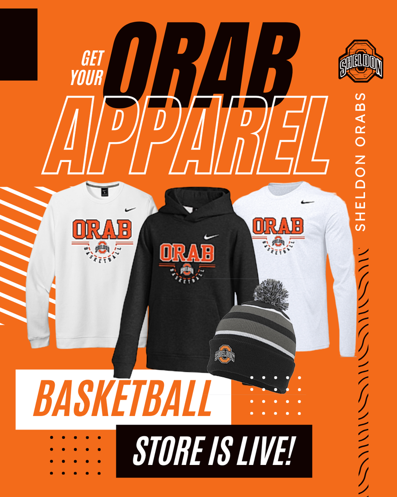 🏀 ORAB BASKETBALL STORE IS NOW OPEN! 🏀 Show your Orab pride this basketball season! The Sheldon Orab Basketball Store is officially open, and now is the time to get your orders in. Check out the gear and find your favorites! 📅 Order deadline: November 2 🛒 Shop here: https://sheldonorabbasketball2026.itemorder.com/shop/home/ Don't wait until the last minute! Get your orders in and gear up for winter basketball!