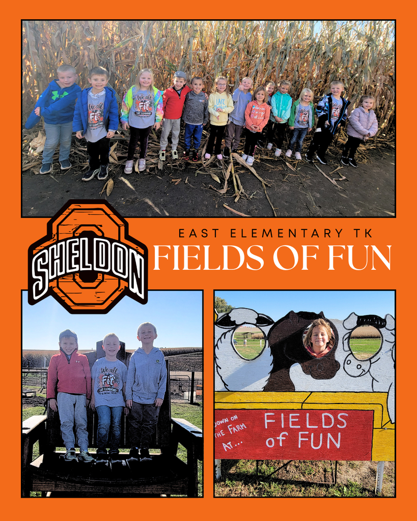 🎃🍂 East Elementary TK Visits Fields of Fun! 🍂🎃  Our East Elementary TK students enjoyed a fun-filled trip to Fields of Fun near Sioux Center! During their visit, students attended Pumpkin School and learned about the pumpkin life cycle, different varieties of pumpkins, and all the things pumpkins can be made into.  The fun continued as students explored the corn maze, visited the animals, and picked their very own pumpkin from the pumpkin patch!  What a wonderful hands-on learning experience filled with fall fun!