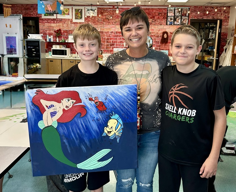 little mermaid painting