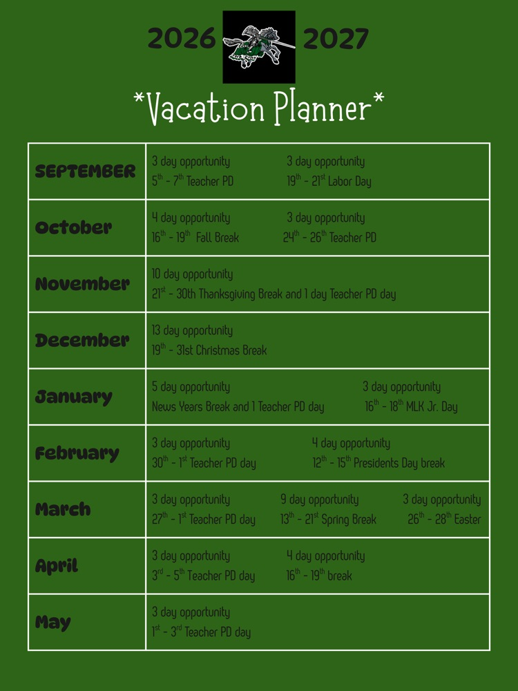 calendar dates