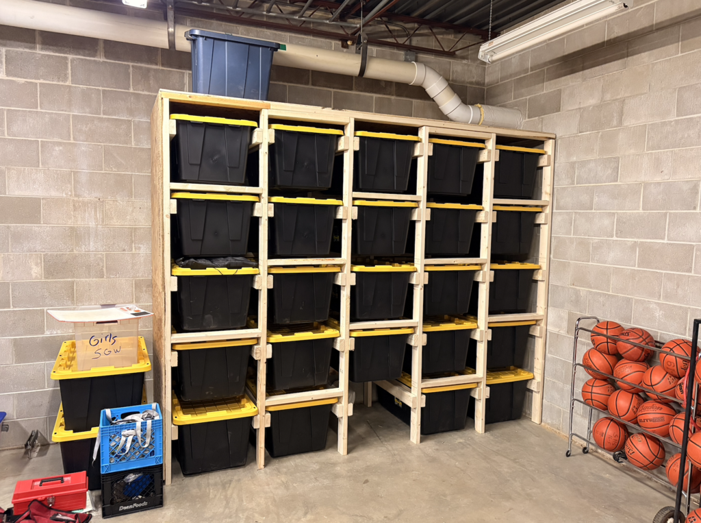 Final product of shelves