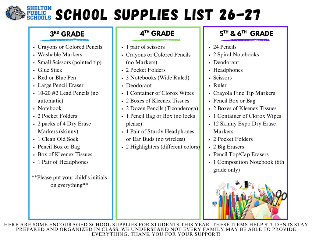 School Supply List