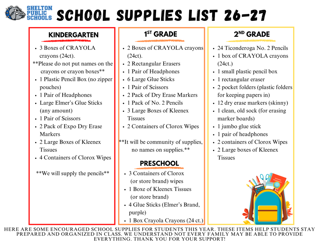 School Supply List