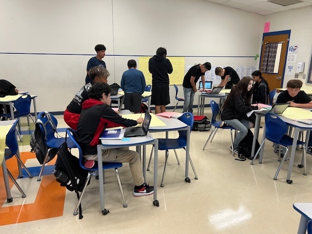 students working
