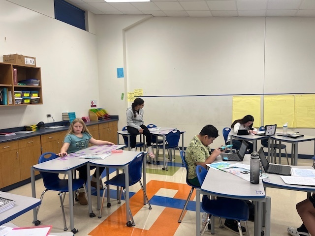 students working