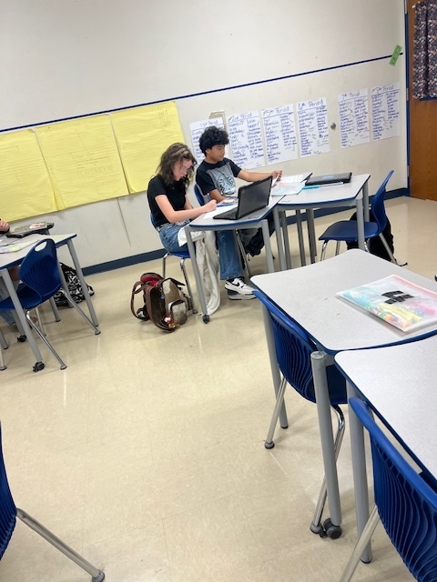 students working