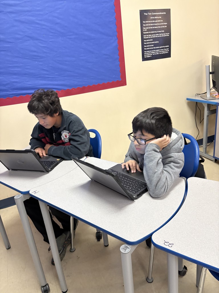 students working