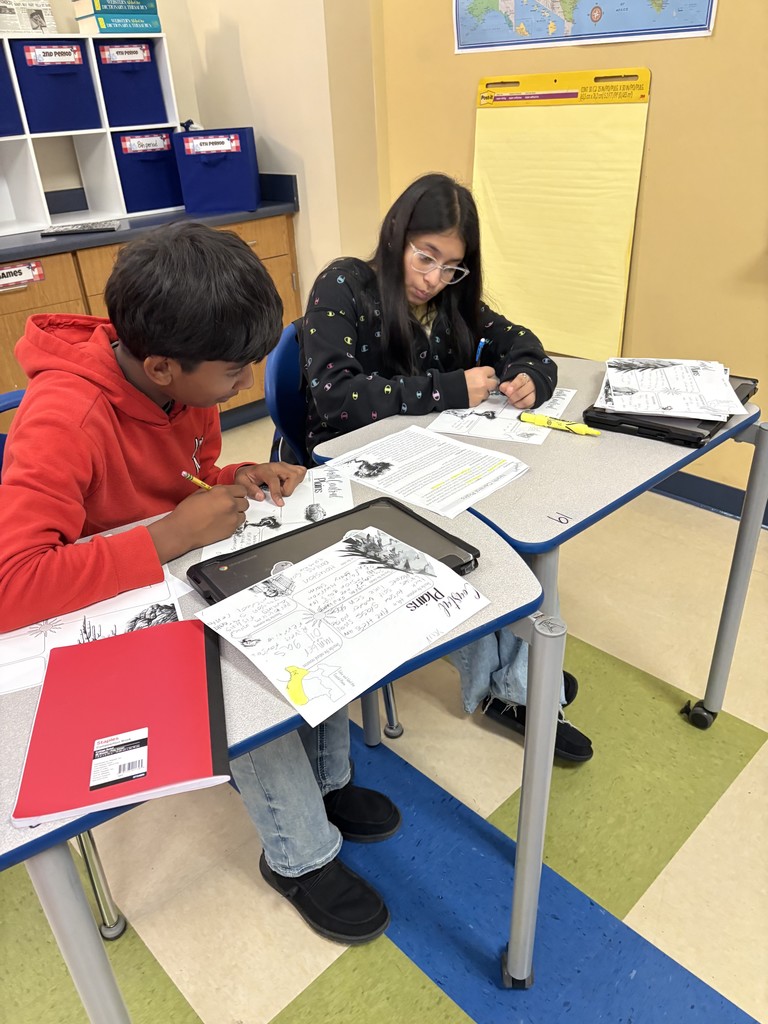 students working