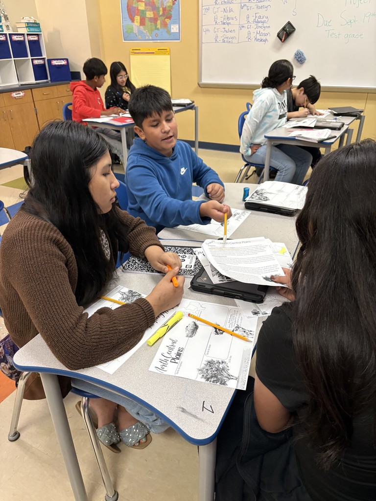 students working
