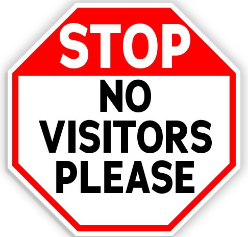 No visitors due to testing