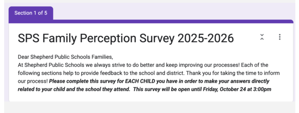 SPS Family Perception Survey 25-26