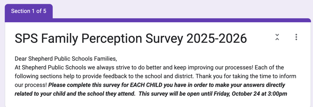 SPS Family Perception Survey 25-26