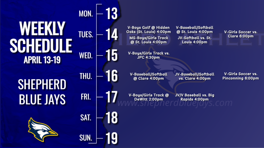 Image of weekly schedule