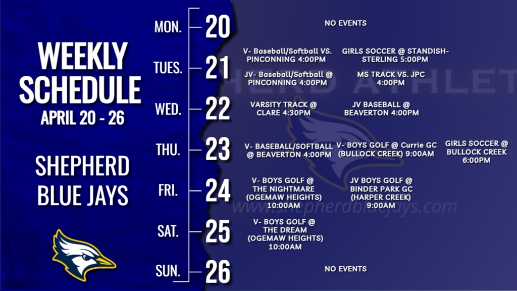 Image of weekly schedule