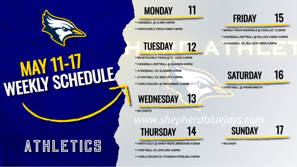 Image of weekly schedule