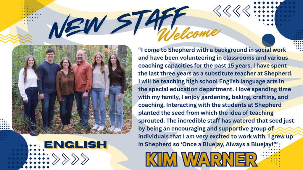 Kim Warner, new English Teacher