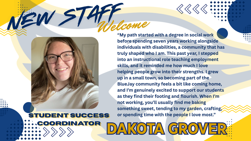 Dakota Grover, new Student Success Coach