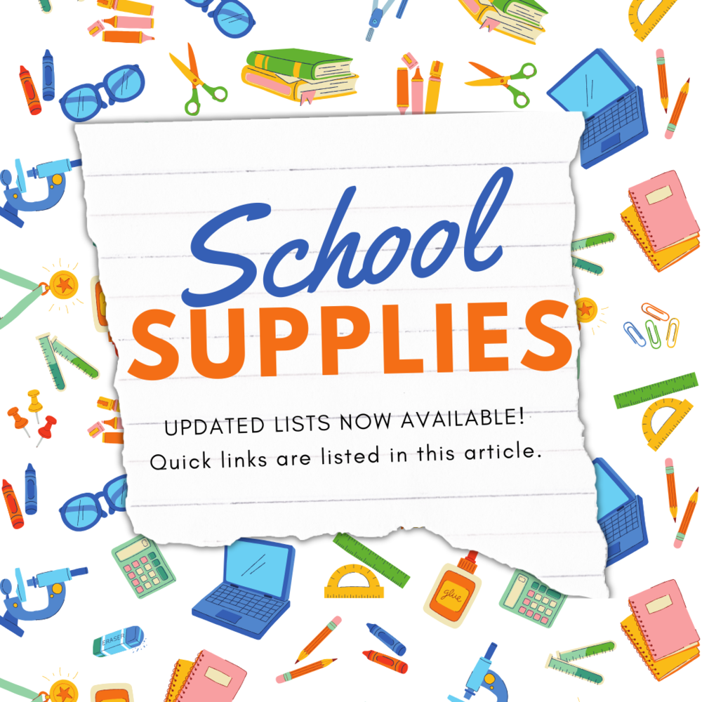 School Supplies List