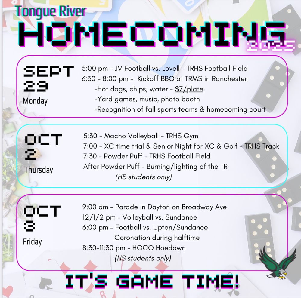 Homecoming Schedule