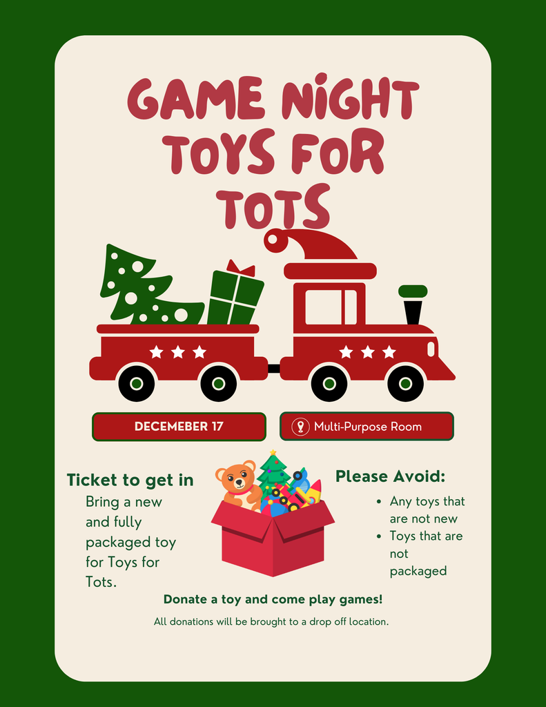 Green   Illustration Christmas Toy Drive Flyer