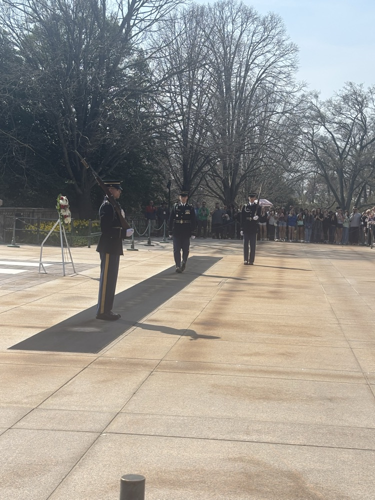 Changing of the guard at the Tomb of the Unknown 