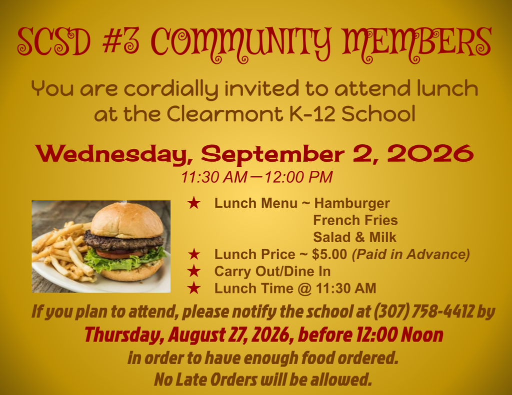 September 2026 Community Lunch Flyer