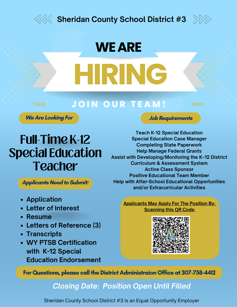 Full-Time K-12 SPED Teacher 2026-2027
