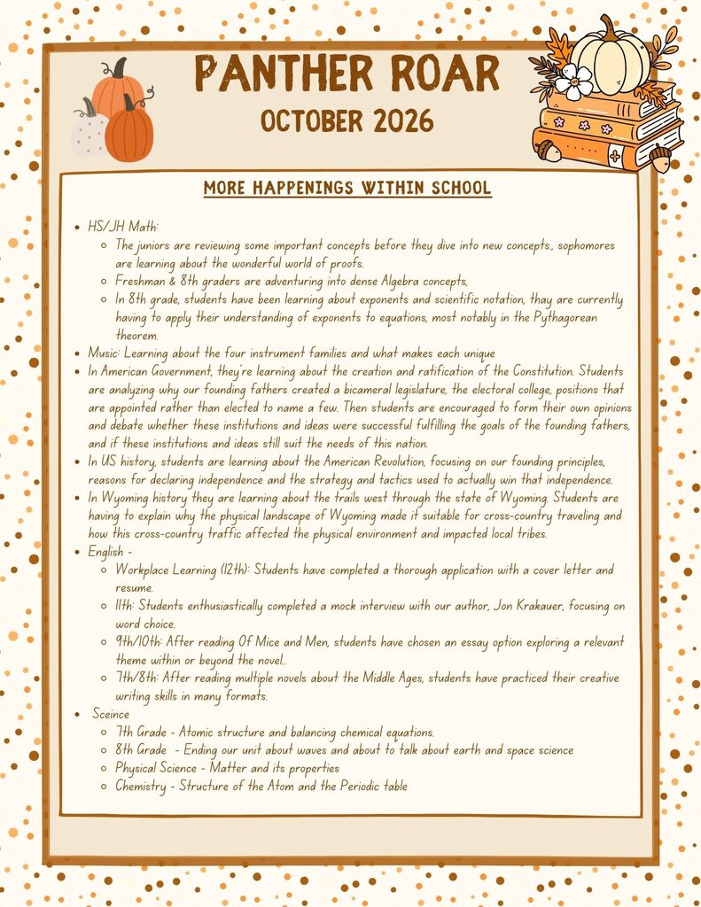 Panther Roar Newsletter pg 3