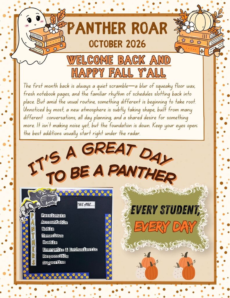 Panther Roar Newsletter pg 1