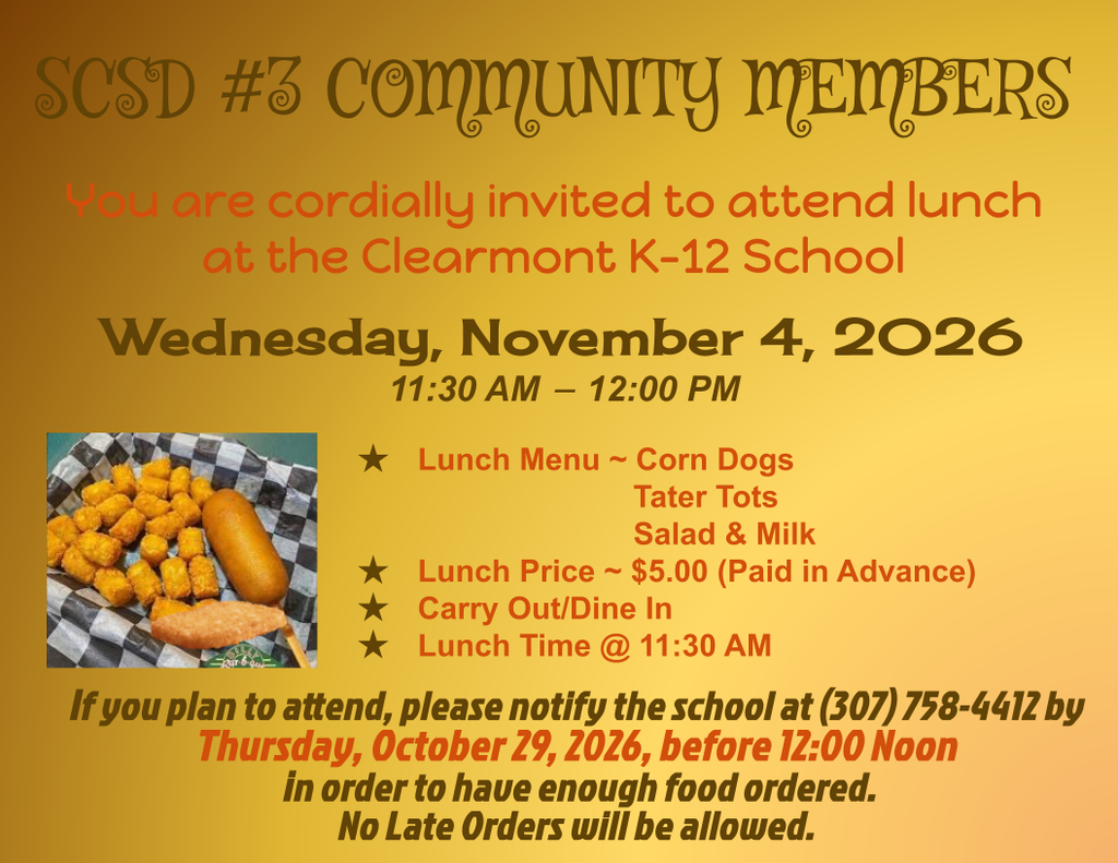 November 4, 2026, Community Lunch Flyer