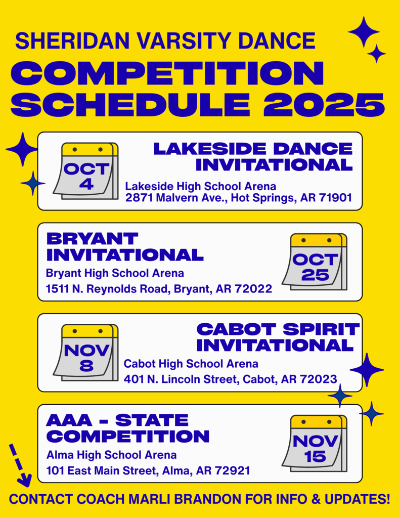 2025 Dance Comp Schedule