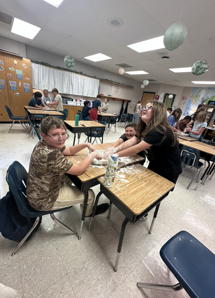Making oobleck with Mrs. Lloyd