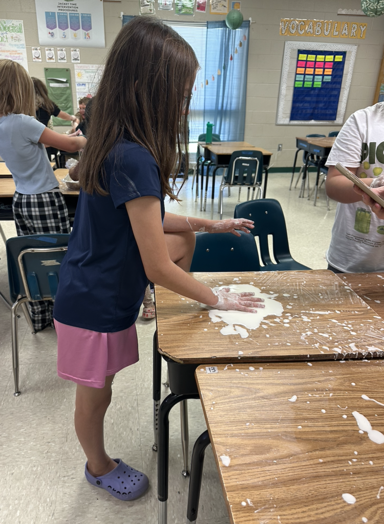 Making oobleck with Mrs. Lloyd