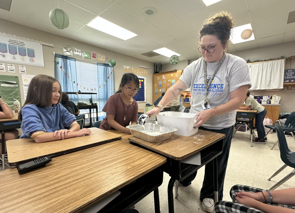 Making oobleck with Mrs. Lloyd