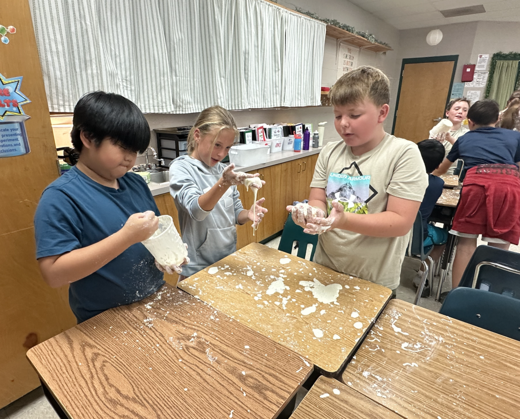 Making oobleck with Mrs. Lloyd