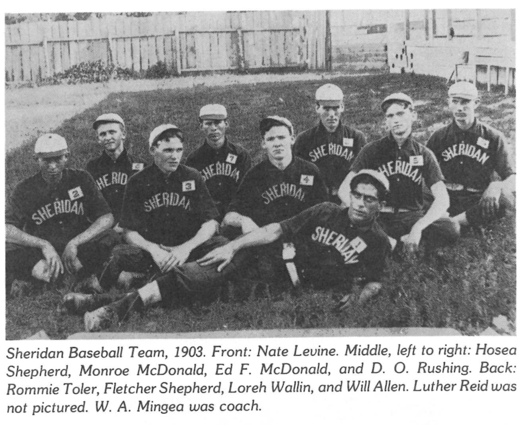 1903 Sheridan baseball team photo