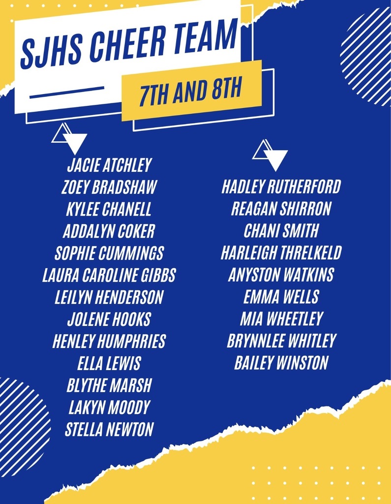 7th and 8th grade cheer team