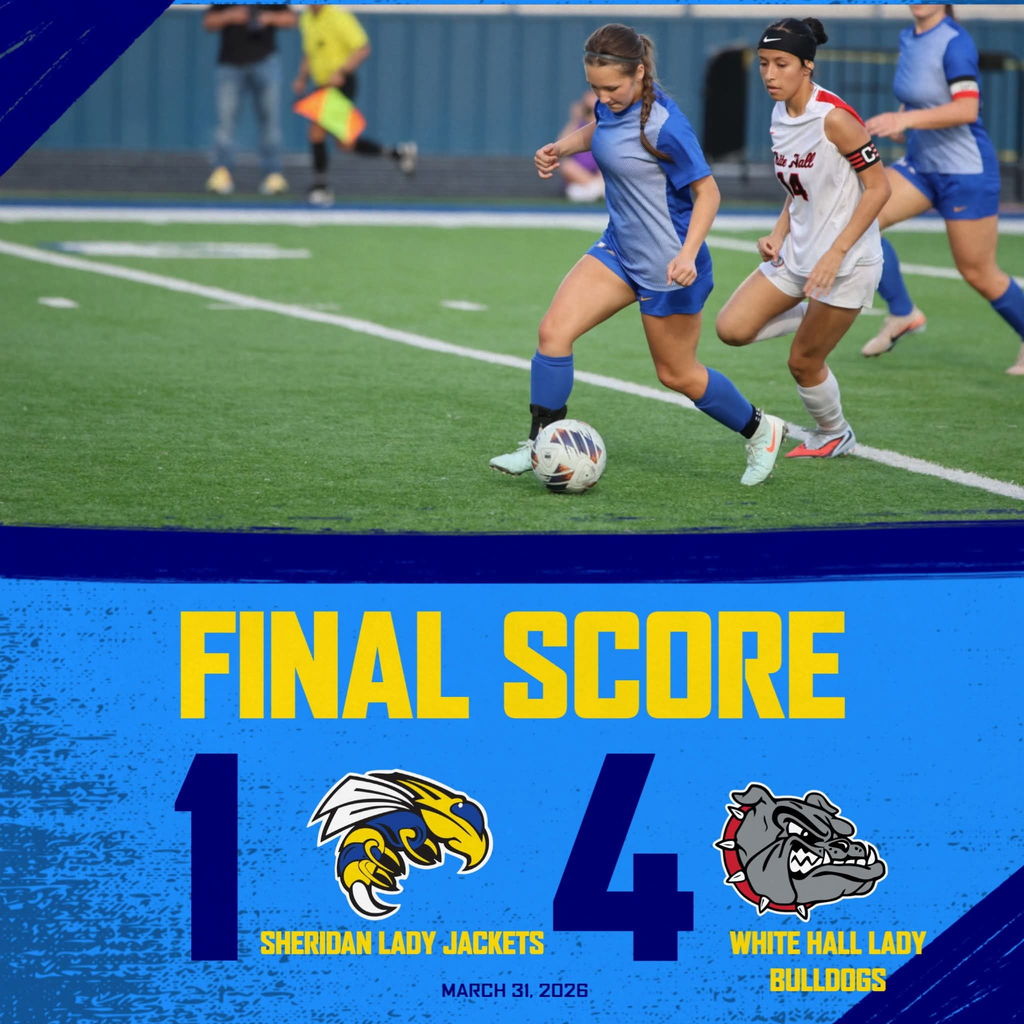 girls soccer graphic - lost 4-1 to White Hall