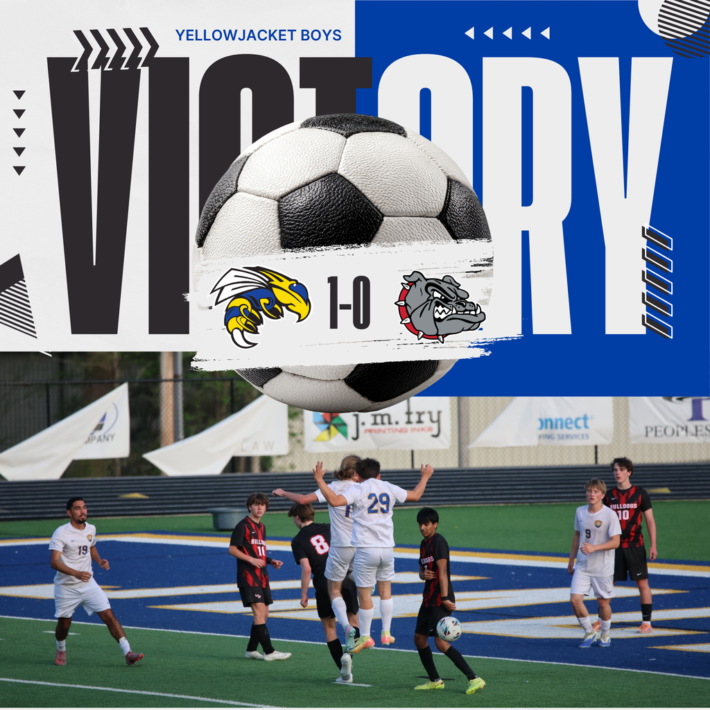 boys soccer graphic - 1-0 win over White Hall
