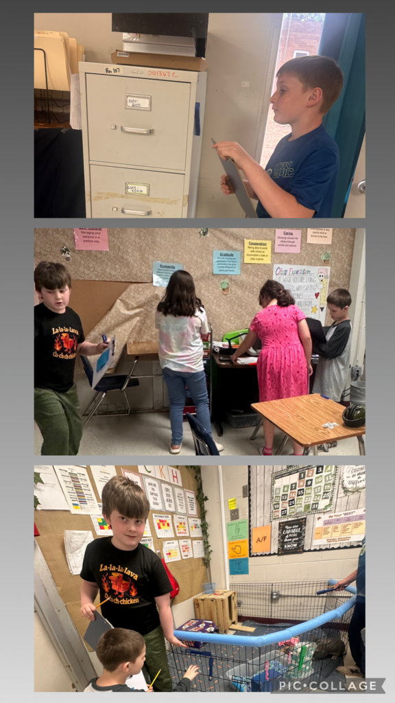 pic collage of students in Ms. Cox's class